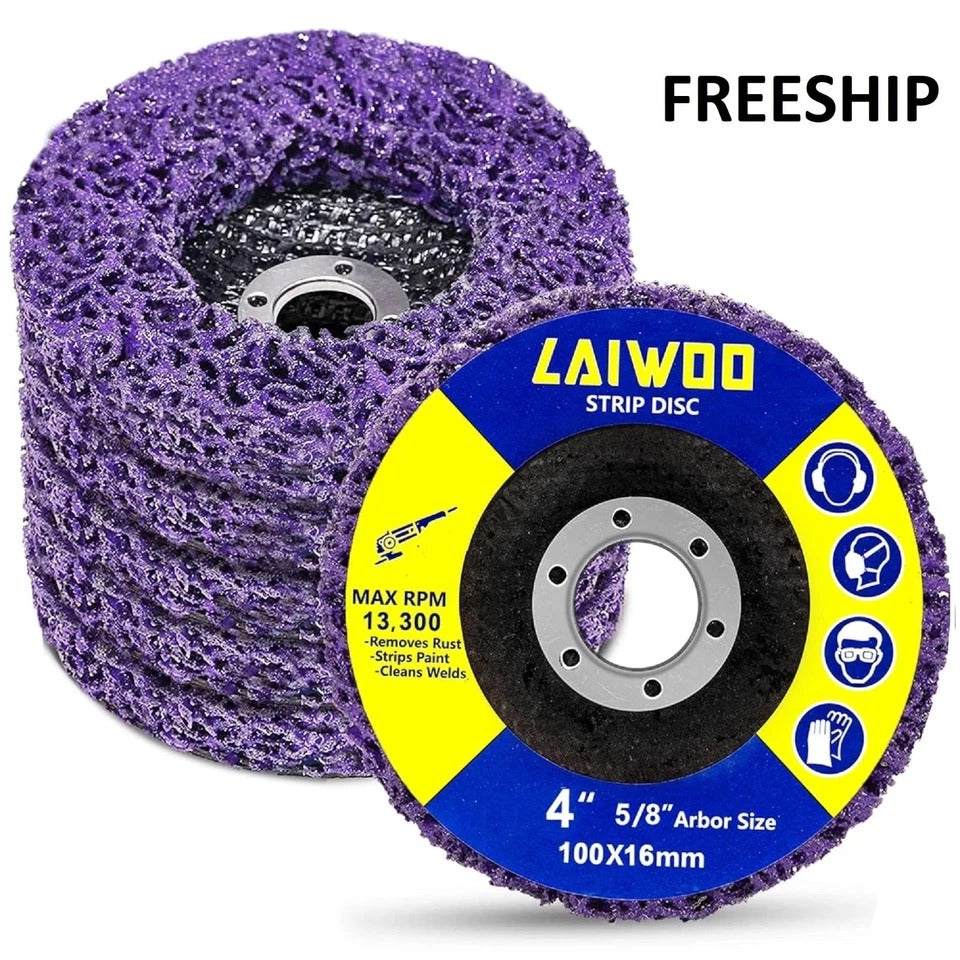 5Pcs Strip Discs Stripping Wheel, 4" x 5/8" Rust Stripper Wheel Paint Eater Disc