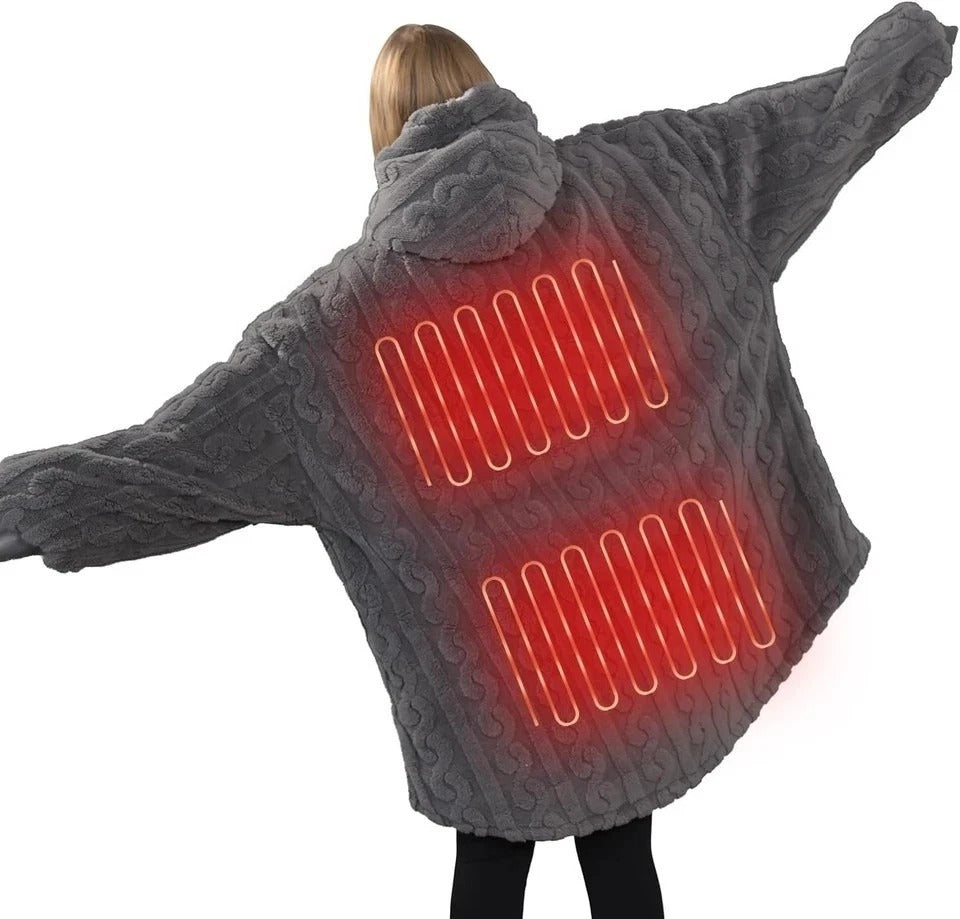 Heated Wearable Blanket Battery Powered, Come with 5000Mah Portable Rechargeable