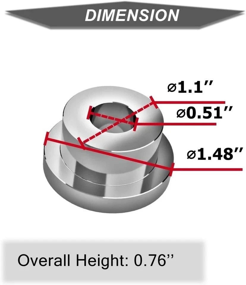 CNC Solid Billet Handlebar Riser Bushings Compatible With Softail Dyna Spor
