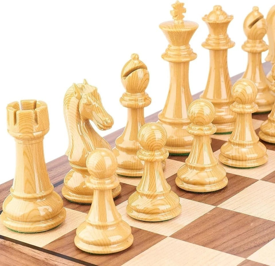 Weighted Chess Pieces High Polymer 4.25" King +2 Queens, Tournament Set