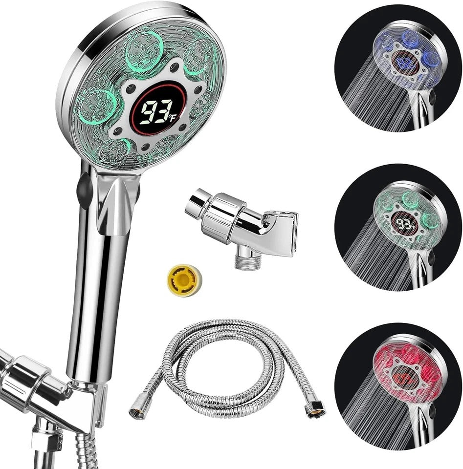 LED Shower Head with Handheld, Color Changing, Shower Head High Pressure with Wa