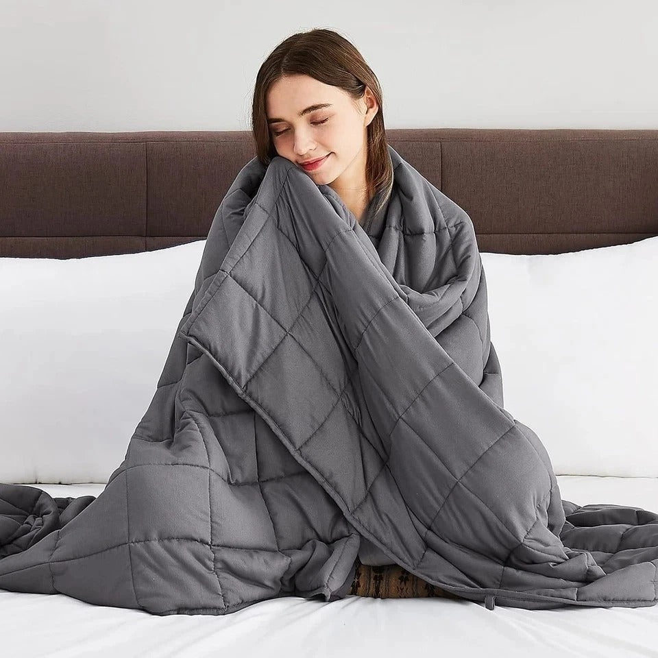 Cooling & Heating Weighted Blanket for Adults - 15lbs, 48x72" Perfectly Balanced