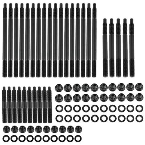 Cylinder Head Stud Bolt Kit Compatible with 1997–2003 Chevy LS1 LQ9 LS6 Black