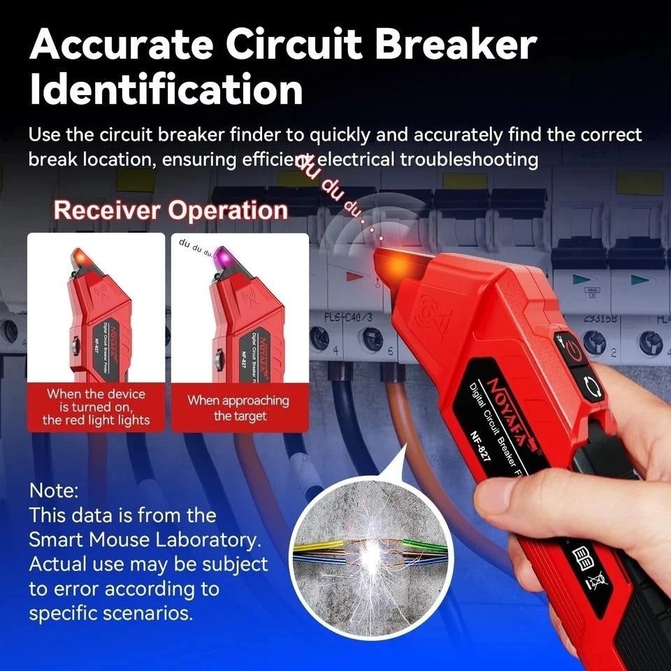 Circuit Breaker Finder Tool with GFCI Outlet Tester 90-120V AC