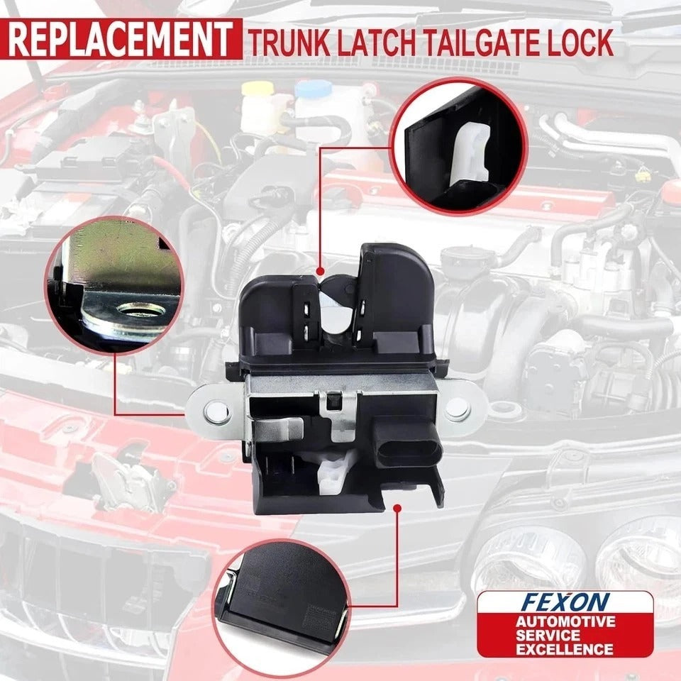 Trunk Latch Tailgate Lock Compatible with VW Jetta Sportwagen 2010-2014, Volkswa