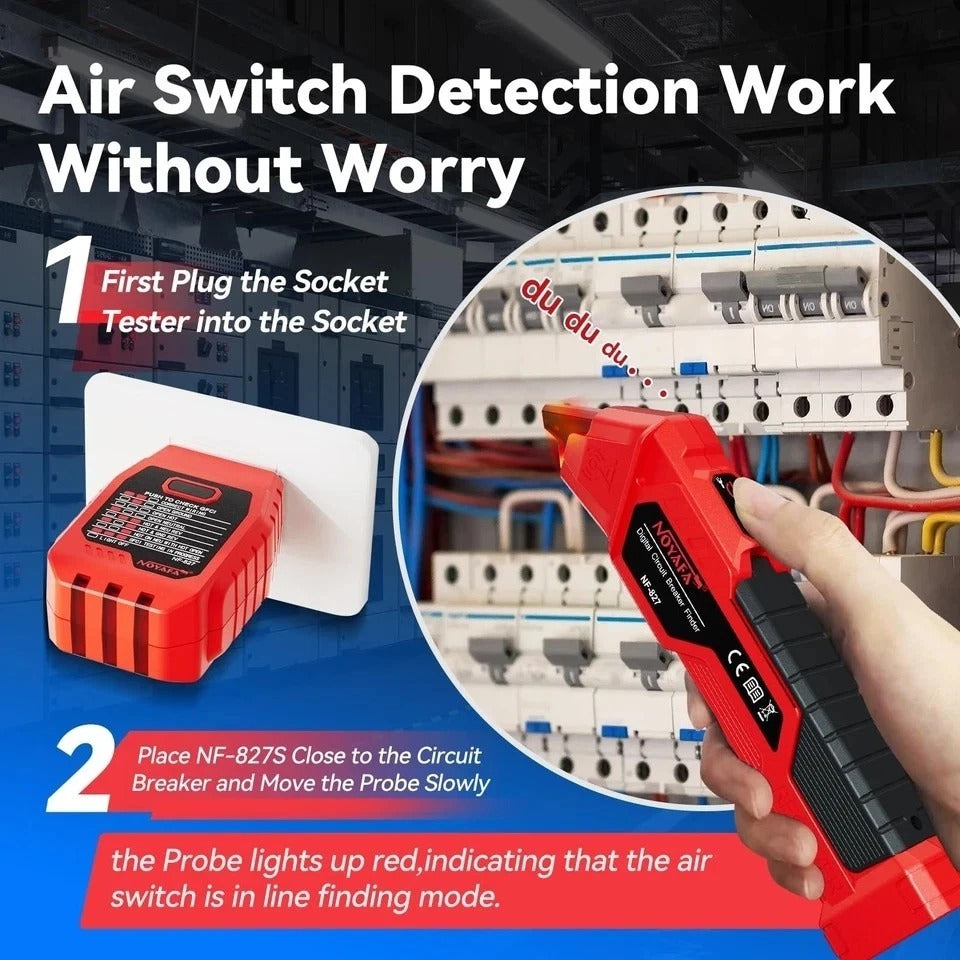 Circuit Breaker Finder Tool with GFCI Outlet Tester 90-120V AC