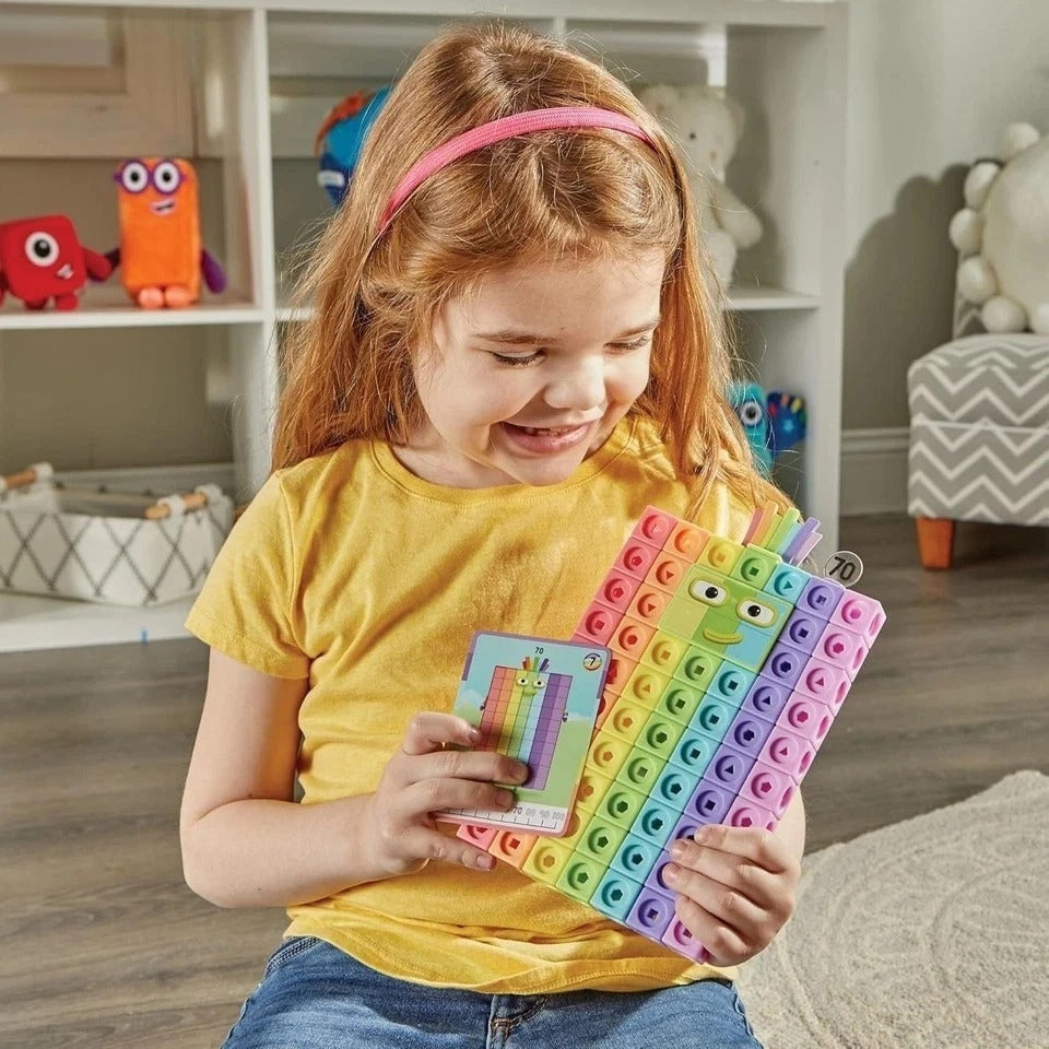hand2mind Numberblocks Heroes with Zeroes MathLink Cubes Activity Set, Preschool
