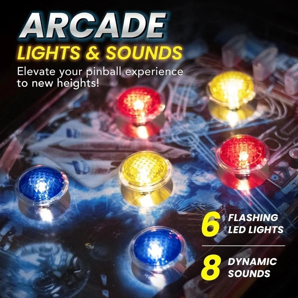 New Era Pinball Game Black – Interactive Tabletop or Floor Arcade Pinball Machin