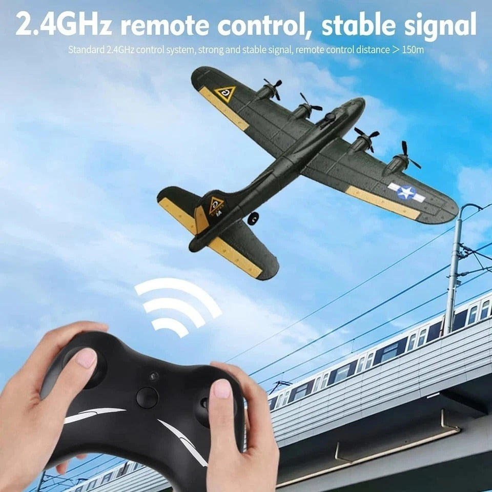 B-17 RC Plane, 2 Channel RC Airplane, 2.4Ghz Remote Control Airplane, Ready to F