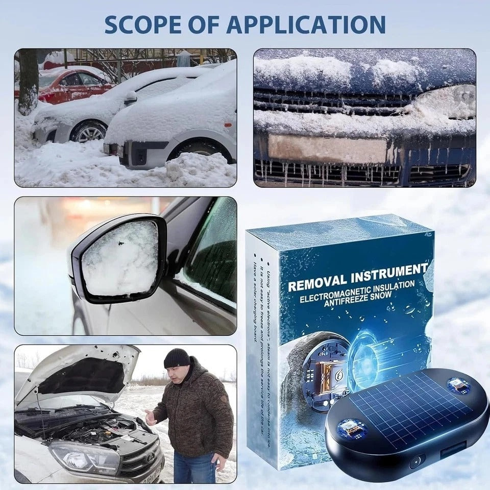 6Pcs Electromagnetic Car Snow Removal Device, Solar Antifreeze Electromagnetic C