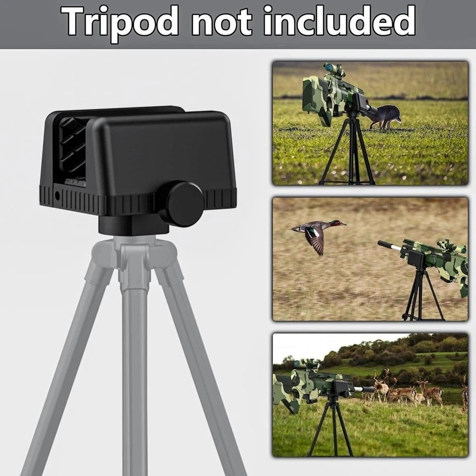 Universal Rifle Clamp Shooting Tripod Rest 1/4" 3/8" Screw Holes Hunting Tripod