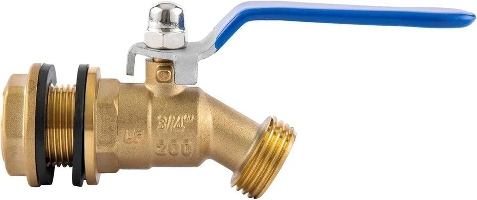 Water Spigot for Rain Barrel with bulkhead fitting - freeze proof for outdoors