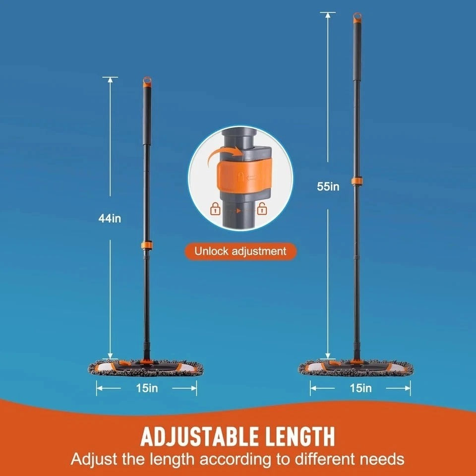 Mops for Floor Cleaning with 3 Different Washable Pads and Extendable 55” Long H