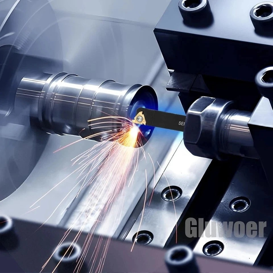 Indexable Lathe Turning Tool 5/8" 16mm Shank 21PCS Kit-7PCS Metal Lathe Tools...