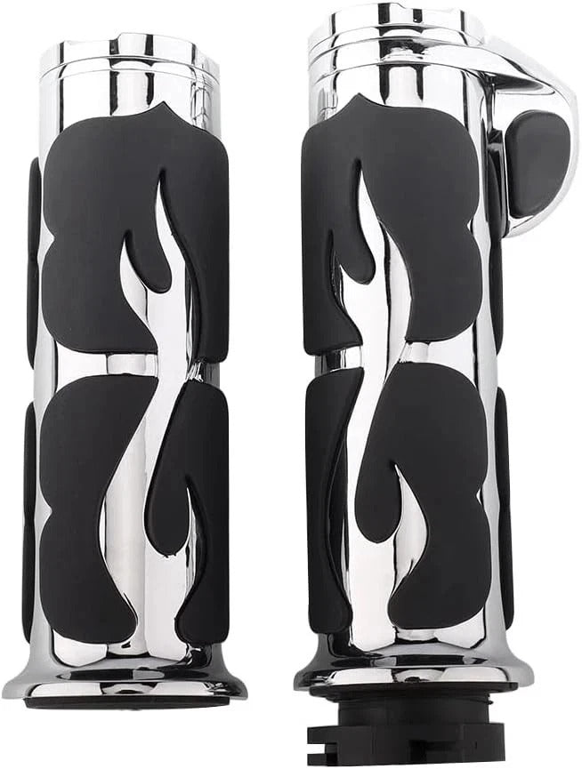 Handlebar Grips 1 Inch Motorcycle 25MM Throttle Hand Grip Fire