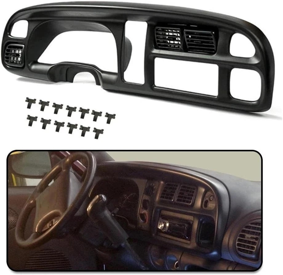 PIT66 Dash Board Bezel Cover Compatible with 1998 1999 2000 2001 2002 Dodge Ram