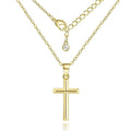 14K Gold Cross Necklace for Women Small Cross Necklace for Women 14K Gold Nec...