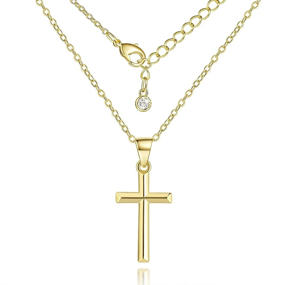 14K Gold Cross Necklace for Women Small Cross Necklace for Women 14K Gold Nec...