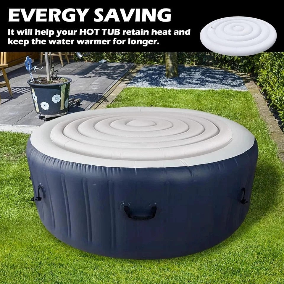 4.5 Ft Inflatable Hot Tub Cover- Energy Saving Lid for round Hot Tub- Foldable P