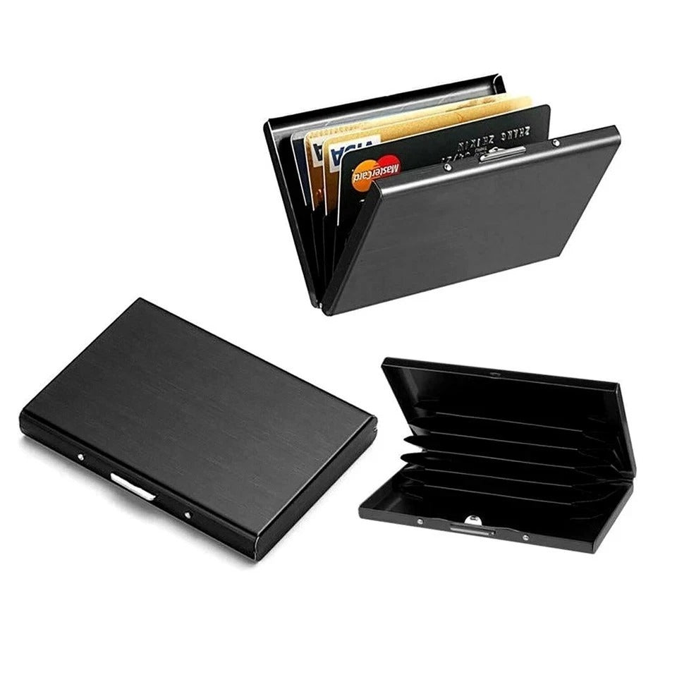 Credit Card ID Holder Slim Money Travel Wallet Stainless Steel RFID Blocking