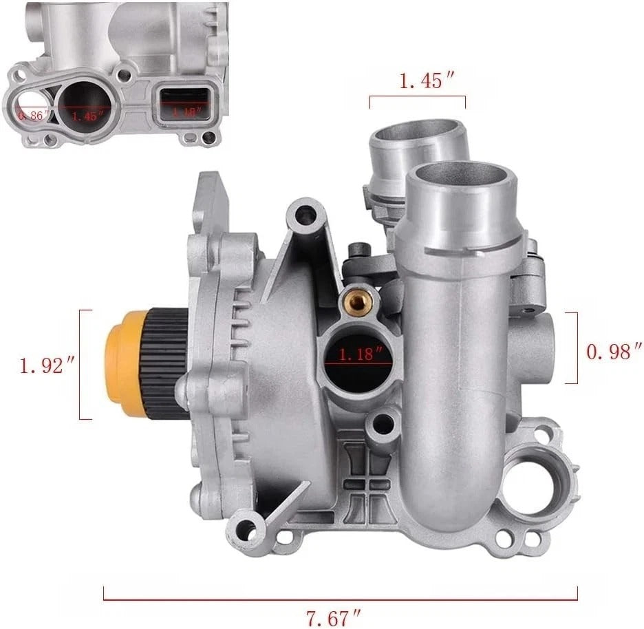 Aluminum Water Pump Assembly Fits for Audi A3 A4 TT VW Tiguan Jetta Golf GTI Eos