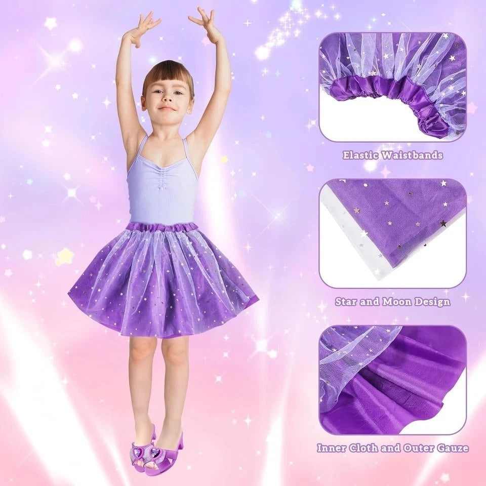 Princess Dress up Sets for Girls 4-6, Costumes Set with Princess Dresses, Shoes