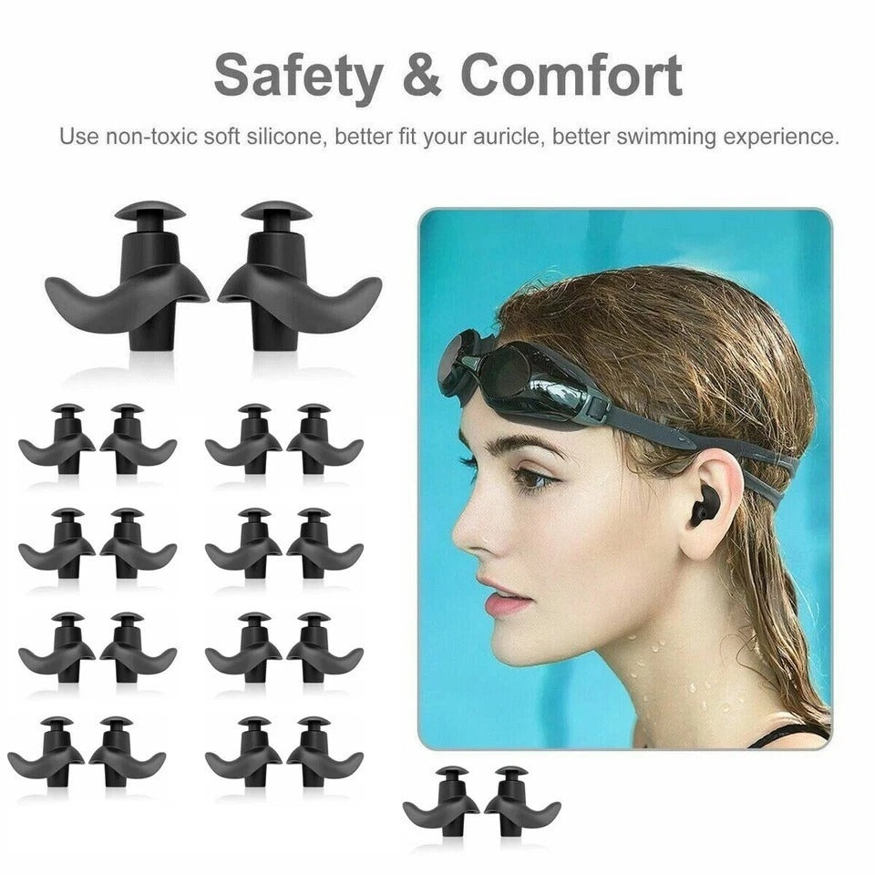 Soft Silicone Ear Plugs For Swimming Sleeping Anti Snore Reusable USA