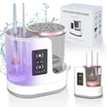 3 in 1 Electric Makeup Brush Cleaner Machine with Makeup Brush Dryer-Holder-Port