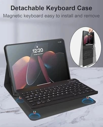 for iPad 11th(A16,2025) 10th Generation Case with Keyboard 10.9 inch Black