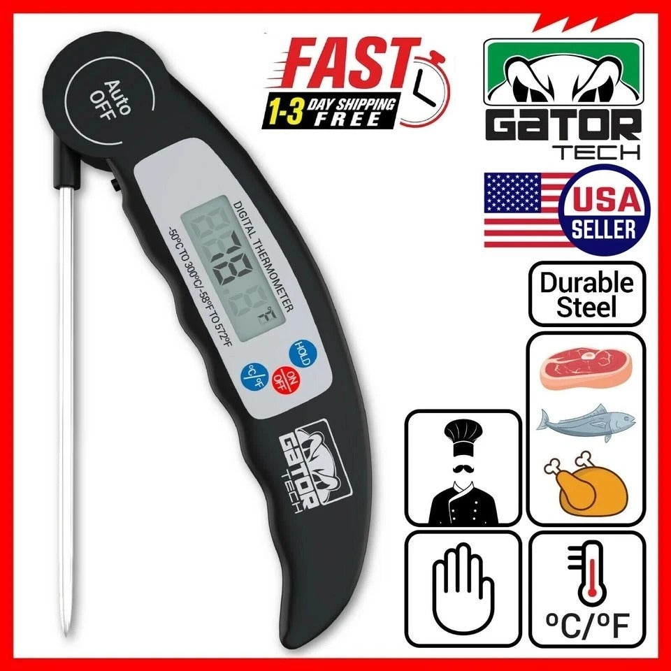 Meat Food Thermometer Digital Fast Instant Read For Cooking BBQ Grill Kitchen