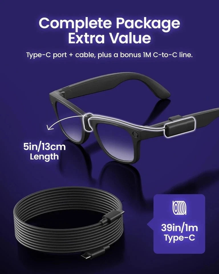 Charging Cable Accessories Compatible with Ray-Ban & Oakley Meta Smart Glasse...