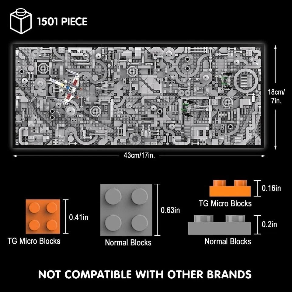 Creative 3D Wall Art Craft Kit: Star Wars Micro Brick Building Set for Ages 8+