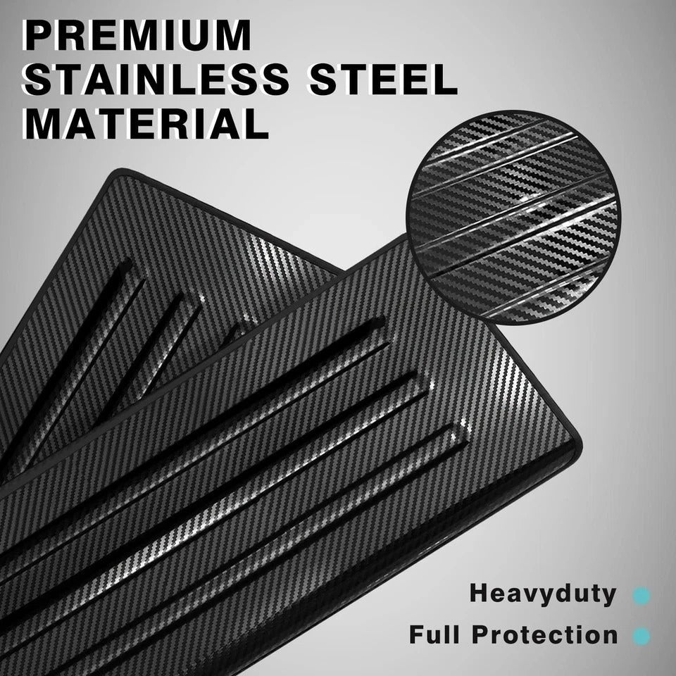 2025/2024 Tesla Cybertruck Stainless Steel Tailgate Protector Cover, Carbon F...