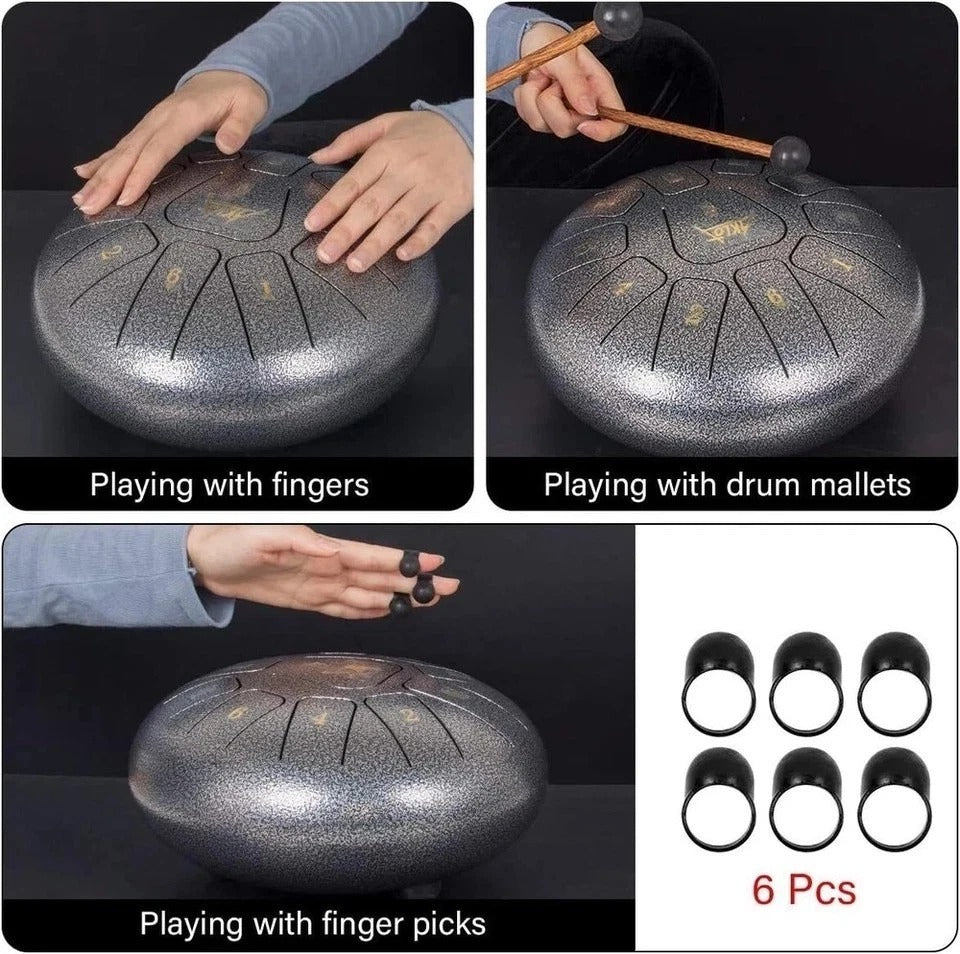 Steel Tongue Drum Panda Drum 8 Notes 6 Inch Tank drum percussion