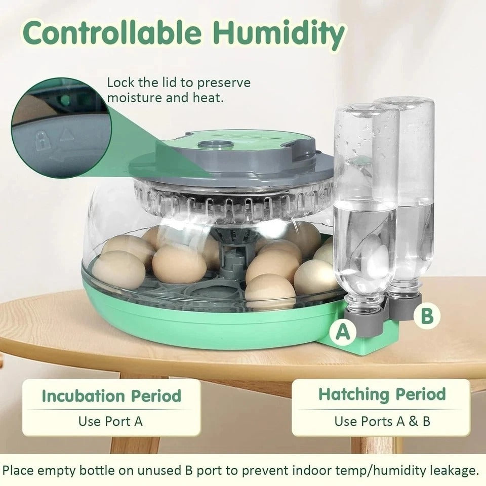 Incubators for Hatching Eggs,18 Egg Incubator with Automatic Egg Turning and ...
