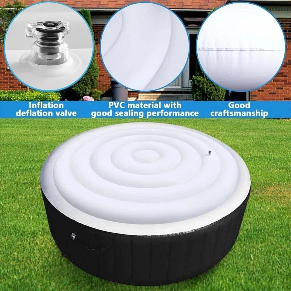 4.5 Ft Inflatable Hot Tub Cover- Energy Saving Lid for round Hot Tub- Foldable P