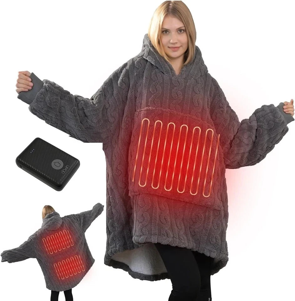 Heated Wearable Blanket Battery Powered, Come with 5000Mah Portable Rechargeable