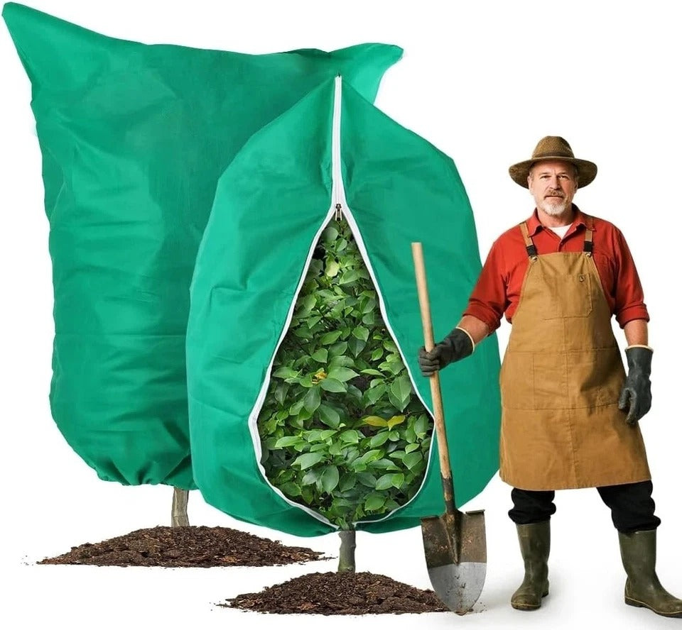 Plant Covers Freeze Protection 2-Pack, 47.3" X 70.9" Frost Covers with Zipper Dr