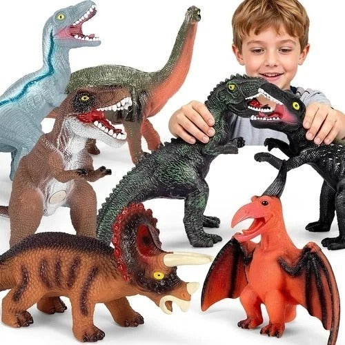7 Piece Jumbo Dinosaur Toys Big Toy for Boys Realistic Giant...
