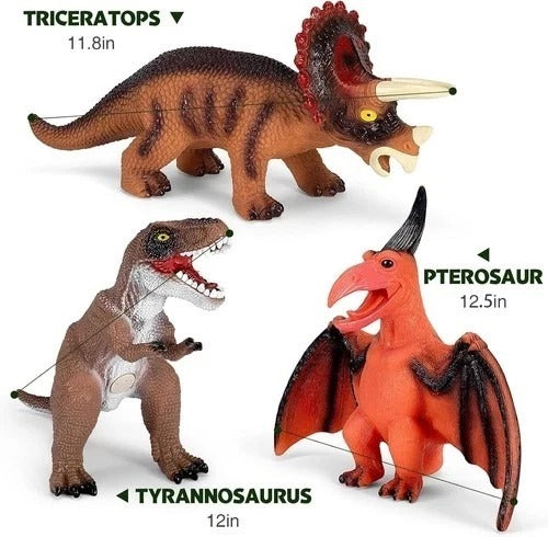 7 Piece Jumbo Dinosaur Toys Big Toy for Boys Realistic Giant...