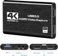 4K HDMI Capture Card for Streaming, Full HD 1080P 60FPS USB 3.0 Cam Link Game...
