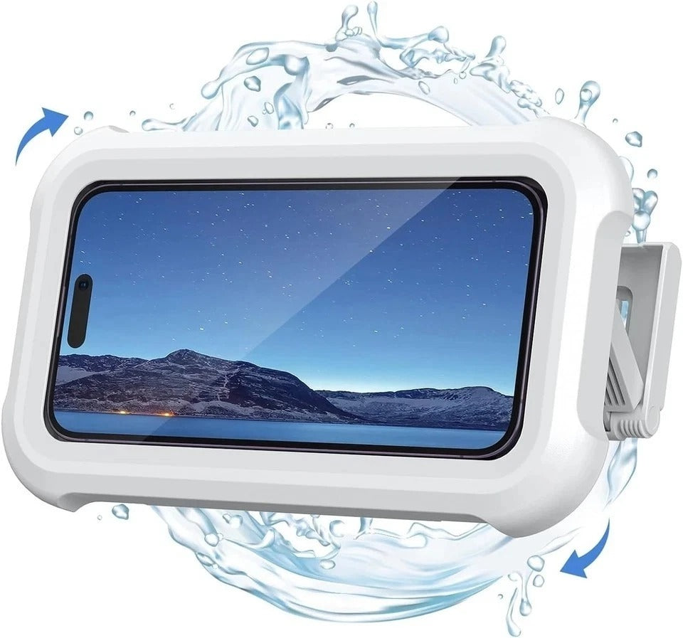 Waterproof Phone Holder for Shower Wall Mount 480° Rotatable Adjustable
