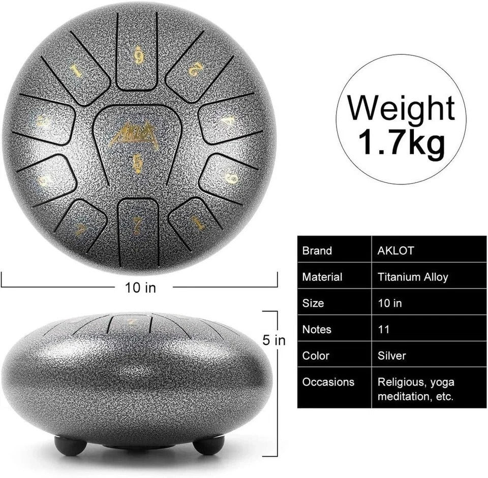 Steel Tongue Drum Panda Drum 8 Notes 6 Inch Tank drum percussion