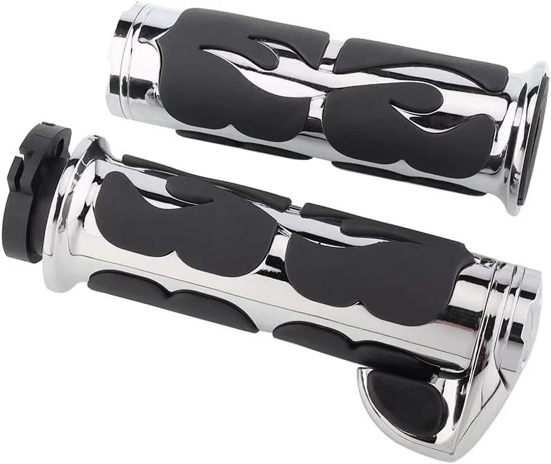 Handlebar Grips 1 Inch Motorcycle 25MM Throttle Hand Grip Fire