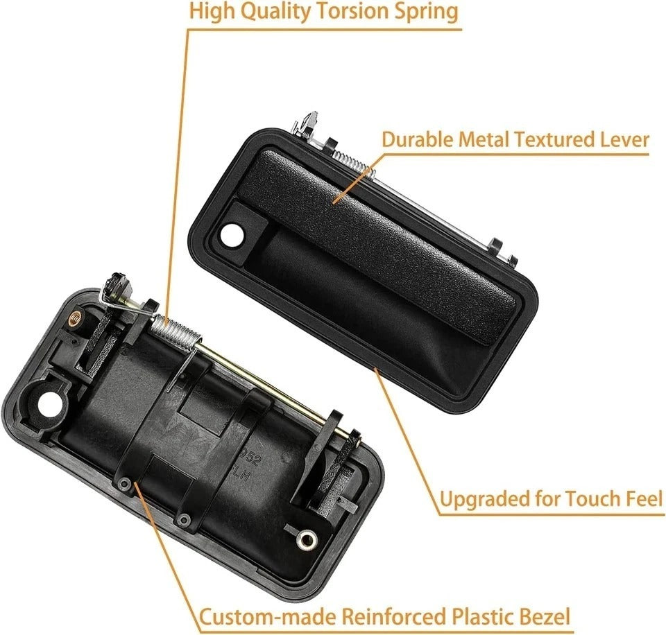 Metal Exterior Door Handle, Compatible with 1988-2001 Chevy K1500 K2500 K3500 C1