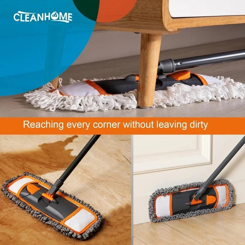 Mops for Floor Cleaning with 3 Different Washable Pads and Extendable 55” Long H