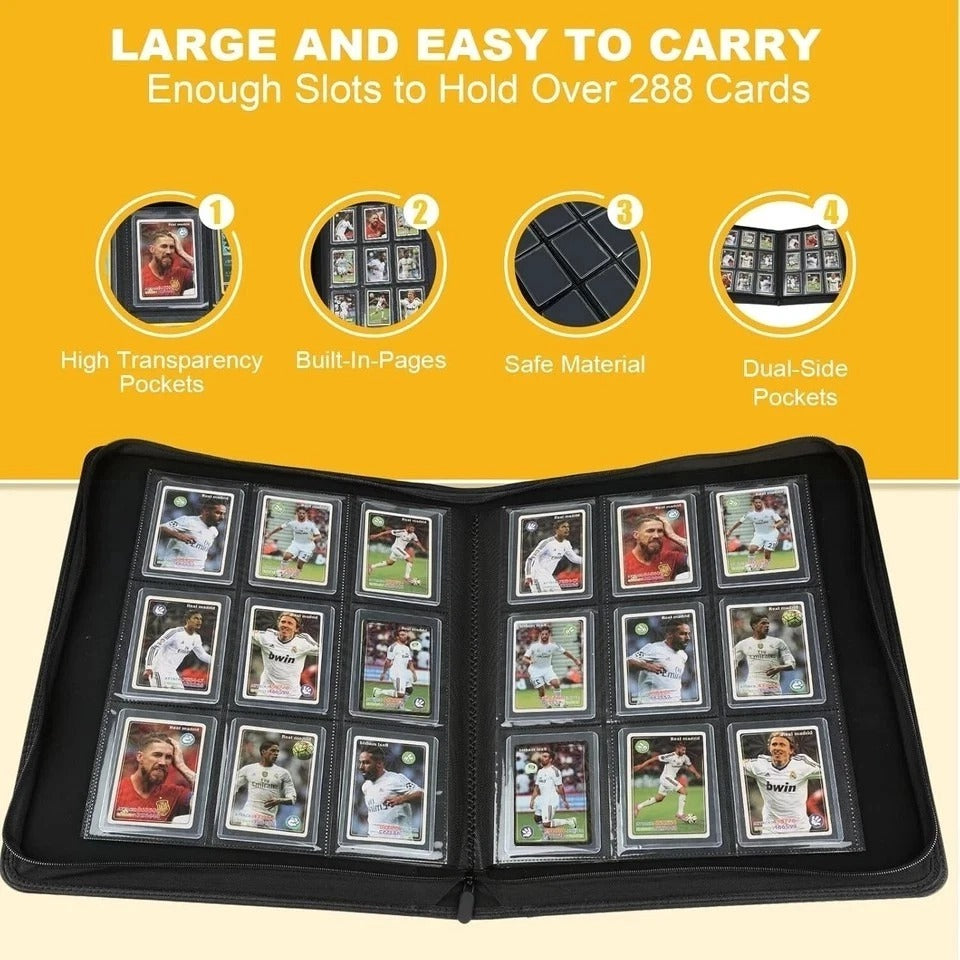 Toploader Binder Holds 288 Toploaders 9 Pocket Top Loader Binders for 3 x 4''