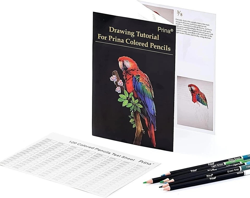 Art Supplies: 120 Colors of Vibrant Colored Pencils with Zipper Case & Tutorial
