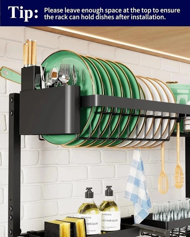 Adjustable Over Sink Dish Rack - Rust-Free, Space-Saving & Functional