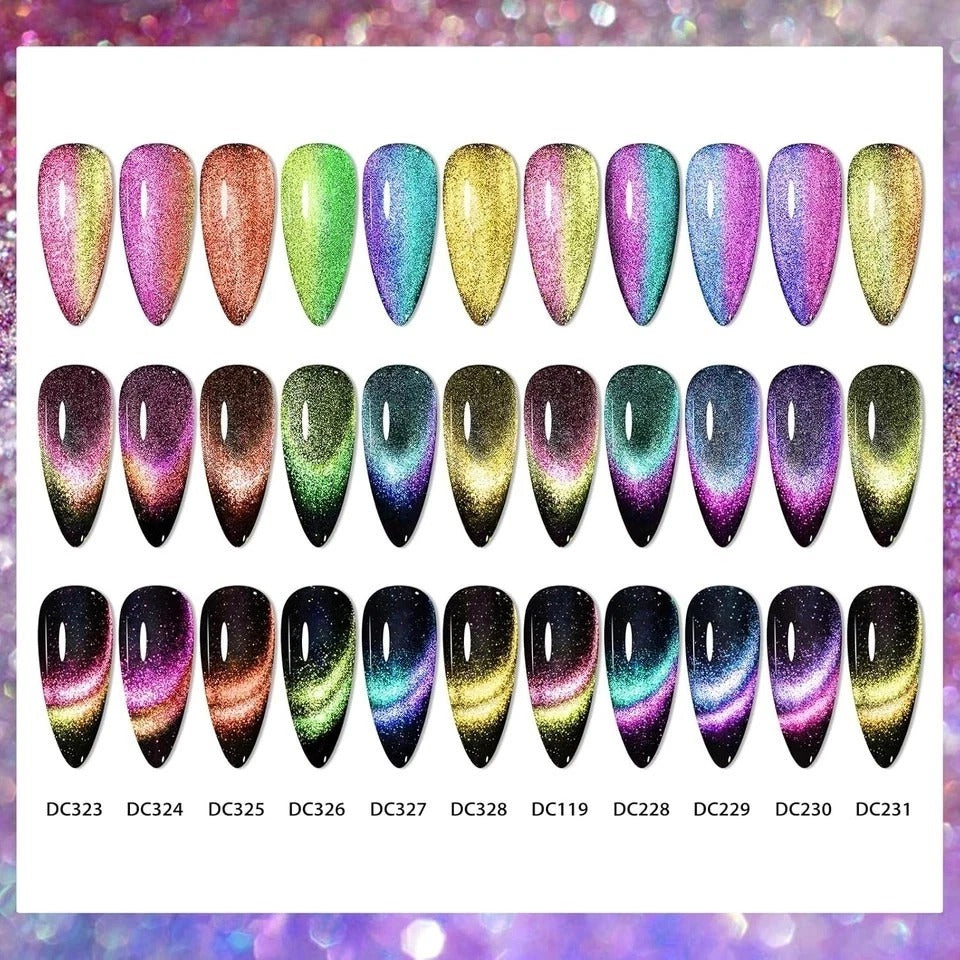 13PCS Cat Eye Gel Nail Polish Set, Gel Polish Kit with Magnet Soak off Gel Nail